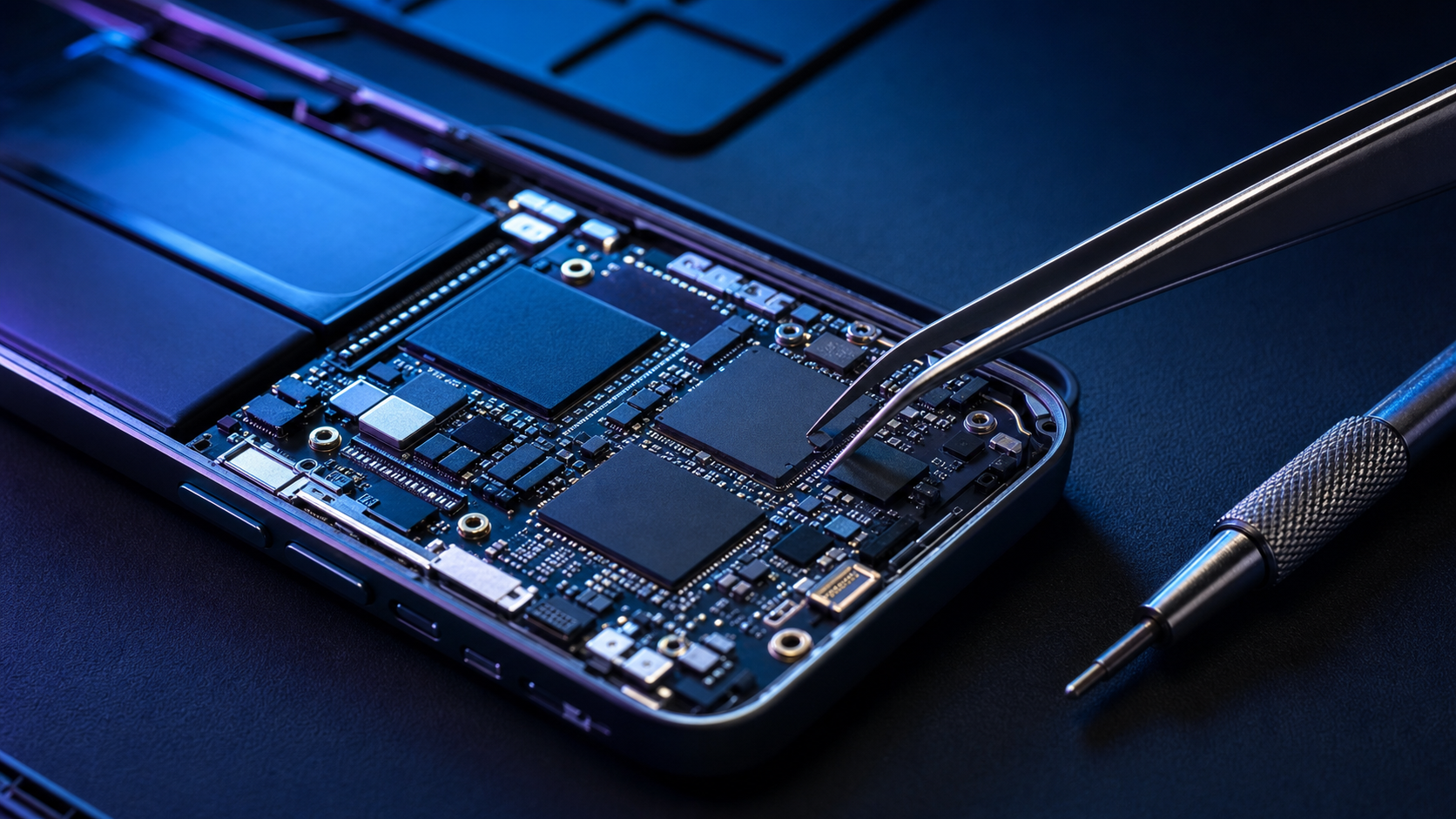Precision smartphone motherboard repair